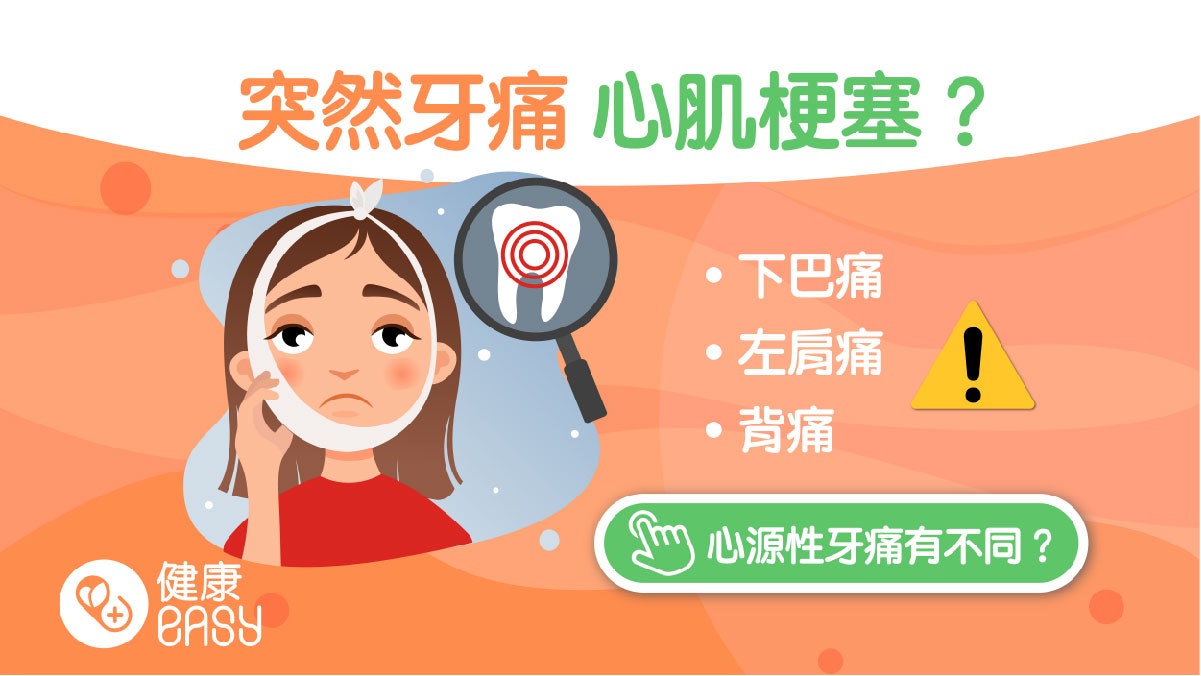 心肌梗塞|牙痛可能係心臟警號?專家教你辨別心源性牙痛和蛀牙 心肌梗塞|牙痛可能係心臟警號?專家教你辨別心源性牙痛和蛀牙