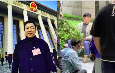 黃渤被影到在深圳某小區取景拍攝。（黃渤微博圖片﹑微博圖片）