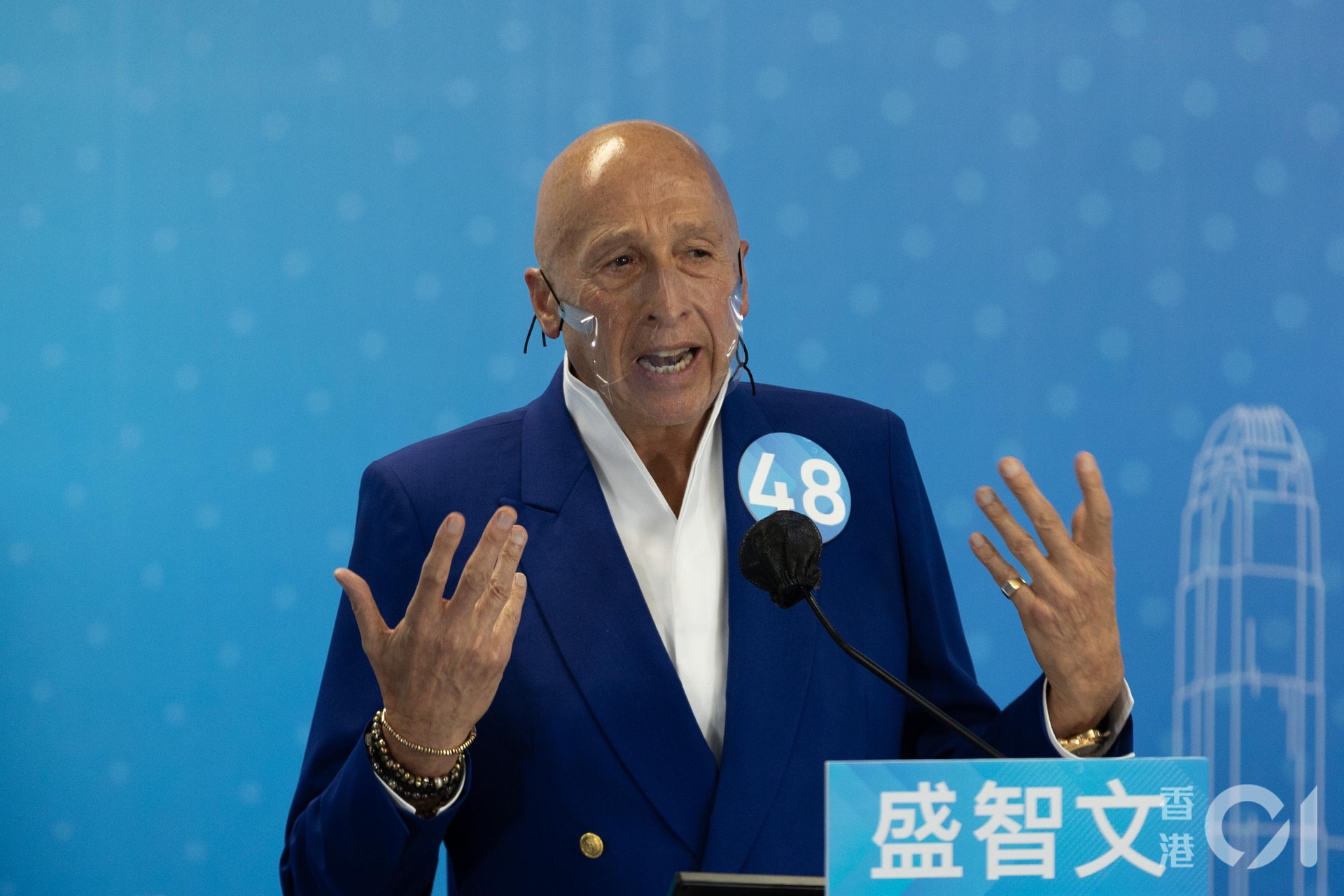 盛智文去年出選改制後的立法會選舉,圖為出席候選人論壇。(資料圖片) 盛智文去年出選改制後的立法會選舉,圖為出席候選人論壇。(資料圖片)