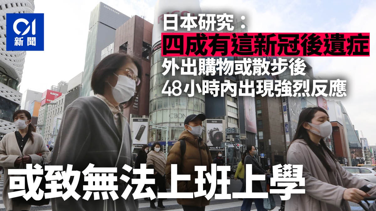 疫情|日本研究:四成病人有「可怕後遺症」嚴重者或無法上班上學 疫情|日本研究:四成病人有「可怕後遺症」嚴重者或無法上班上學