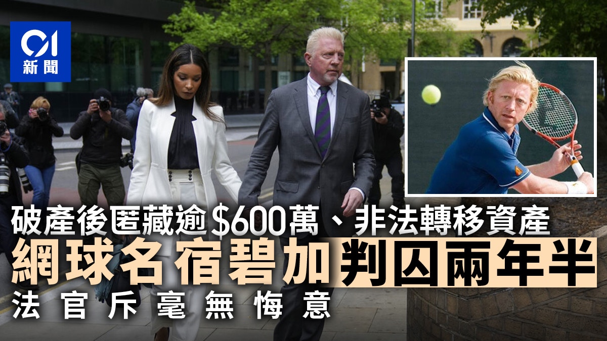 網球名將碧加涉破產後隱匿及非法轉移財富須服刑至少15個月