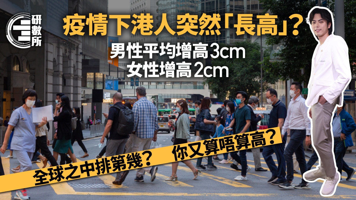 疫情下港男身高飆高3cm！女性都高咗咁多即看你算唔算高