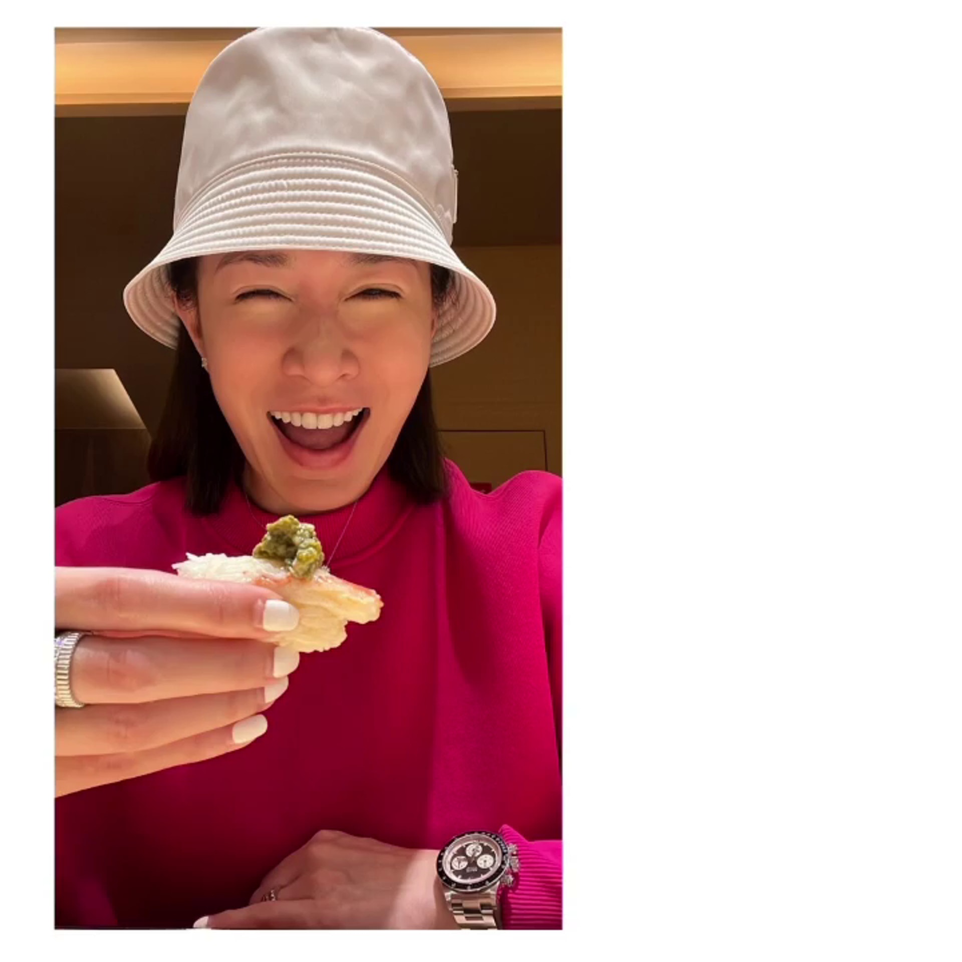 佘詩曼勁食日本料理。(Instagram/@charmaine_sheh) 佘詩曼勁食日本料理。(Instagram/@charmaine_sheh)