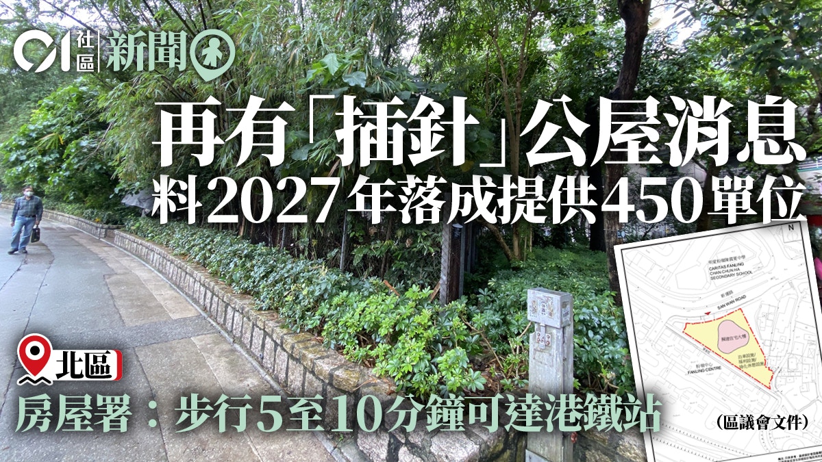 粉嶺私人蚊型地收回興建 插針 公屋27年落成提供450單位