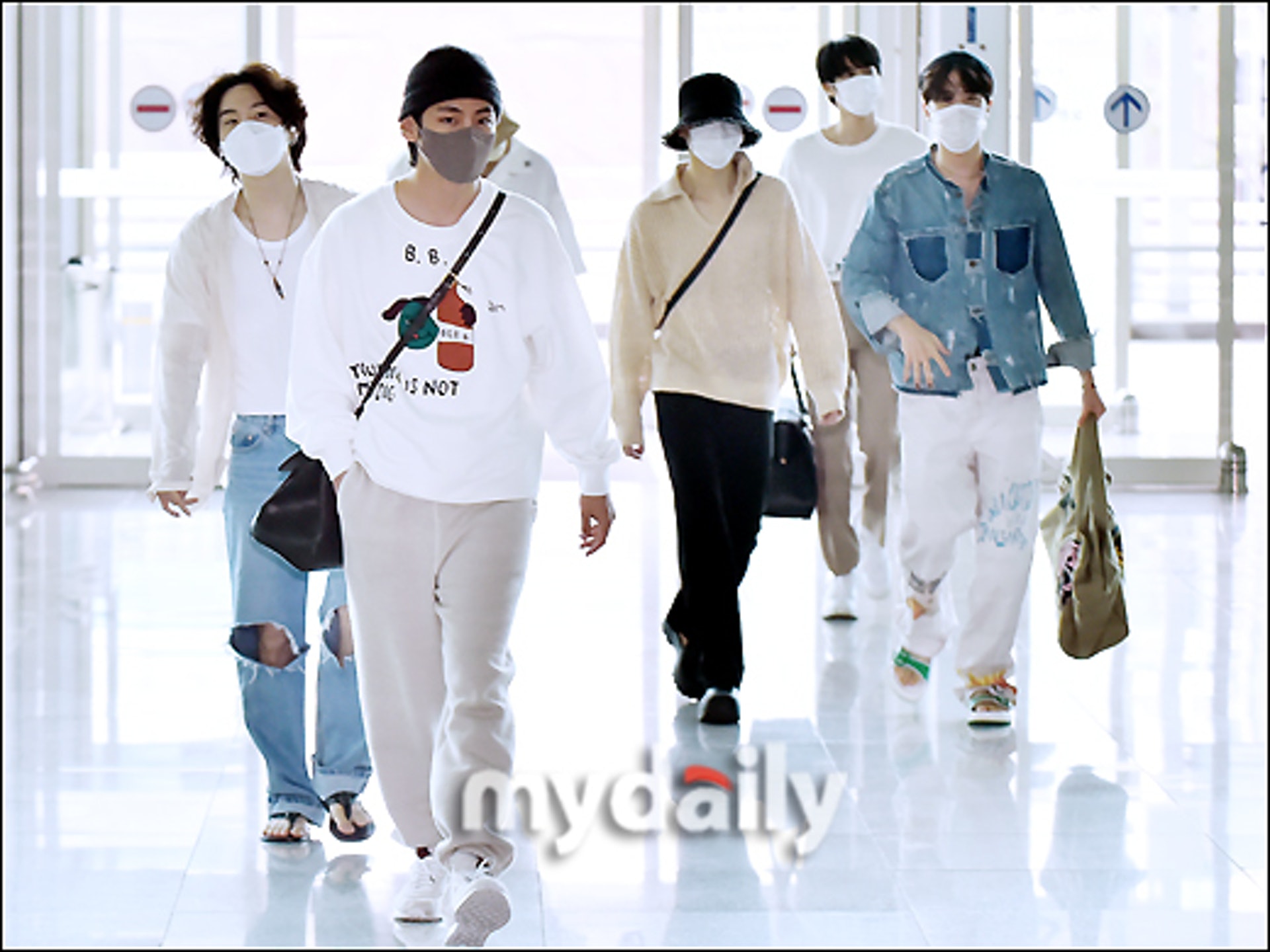 BTS防彈少年團昨天已出發美國。(mydaily) BTS防彈少年團昨天已出發美國。(mydaily)