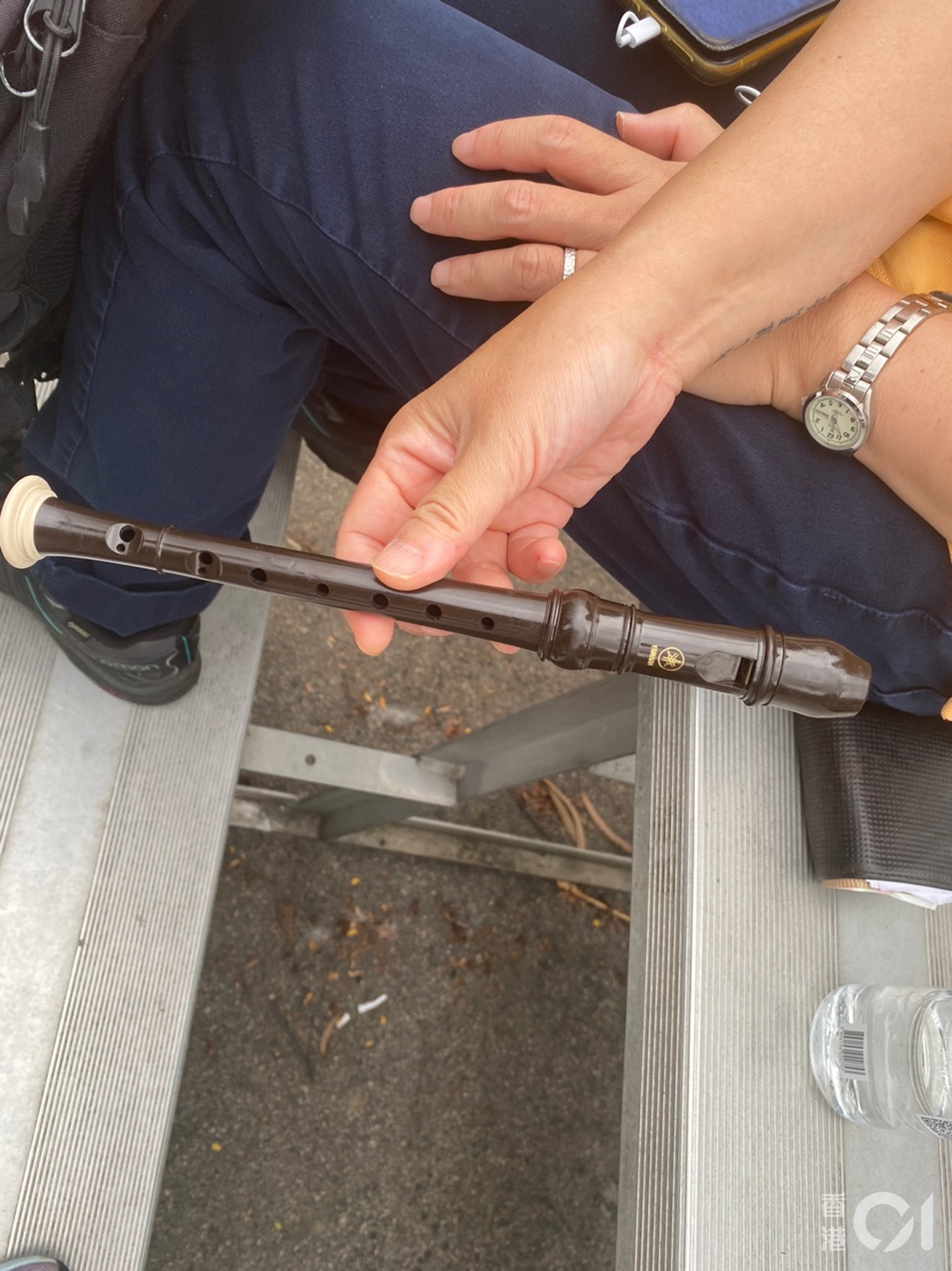 六四 女子維園吹 自由花 獅子山下 警搜袋記資料後放行 六四 女子維園吹 自由花 獅子山下 警搜袋記資料後放行