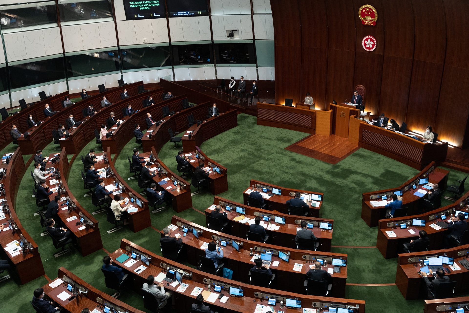 林鄭出席任內最後一次答問會。(廖雁雄攝) 林鄭出席任內最後一次答問會。(廖雁雄攝)