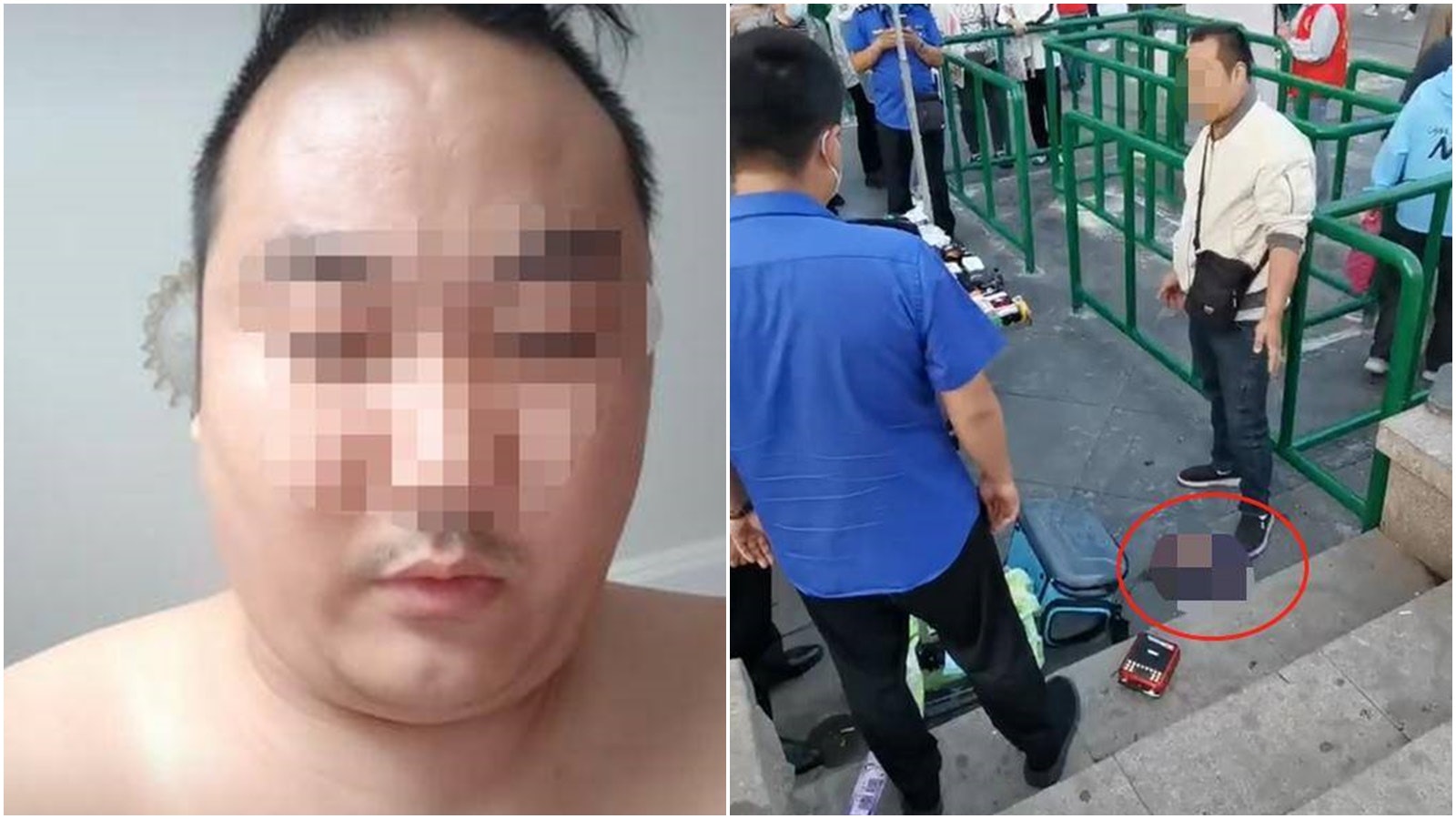 不滿夜市賣貓被查 河北漢竟當城管面暴力摔踩小貓致地上見血 不滿夜市賣貓被查 河北漢竟當城管面暴力摔踩小貓致地上見血