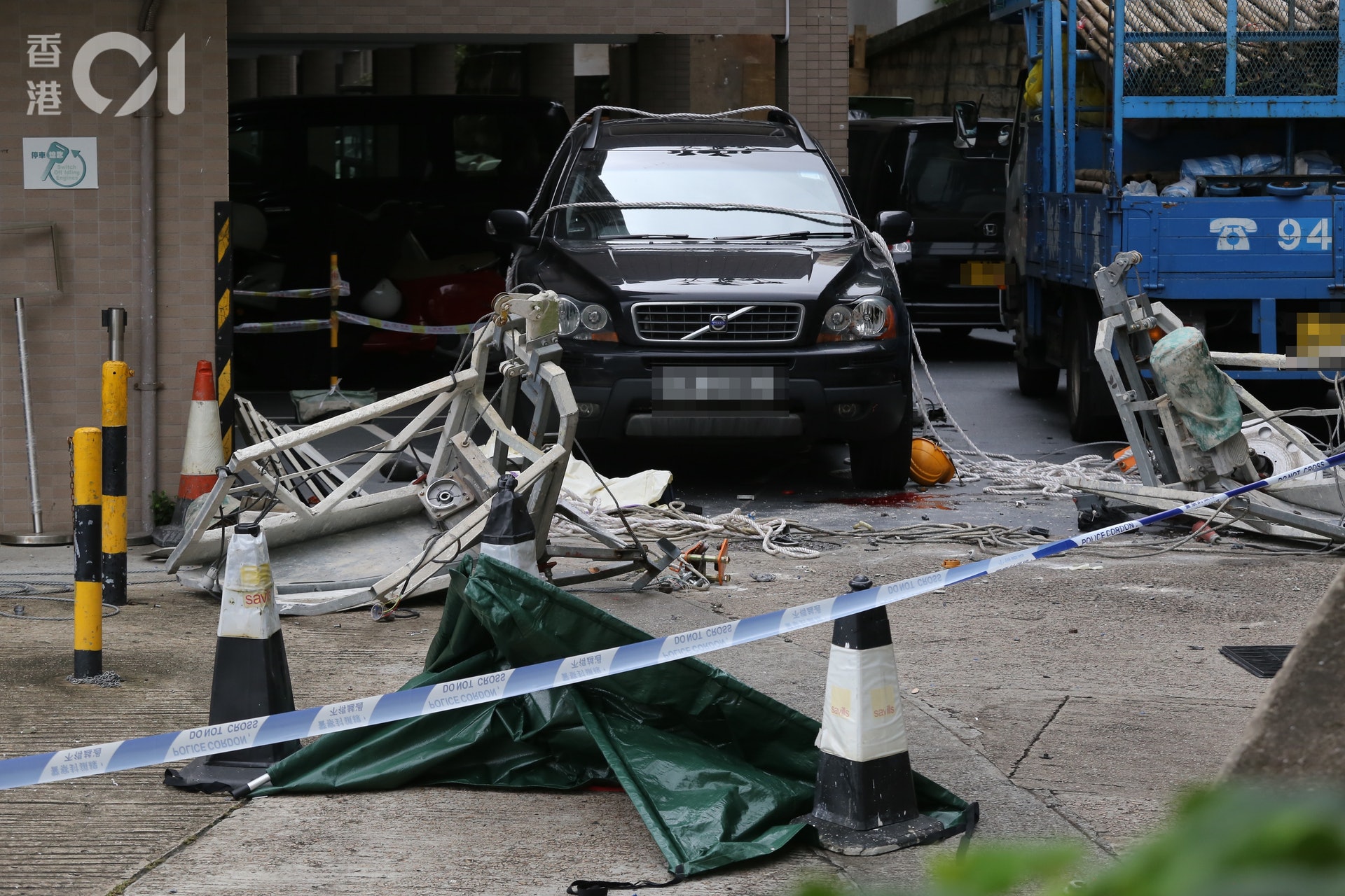 警方封鎖現場調查。(翁鈺輝攝)