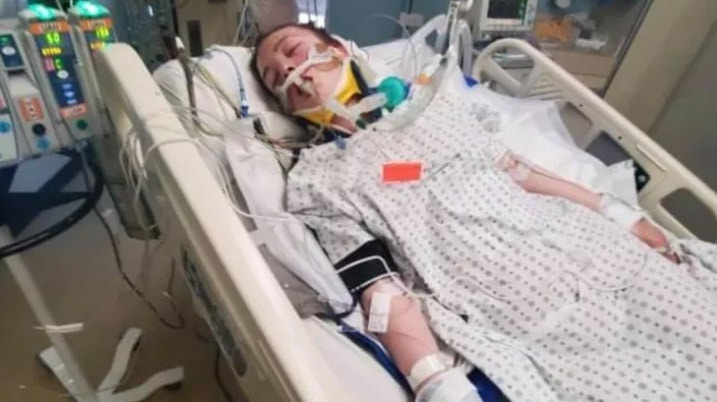 布里意外墜樓腦部受創昏迷３個月，現時仍受「創傷性腦損傷」的後遺症影響。（gofundme圖片）
