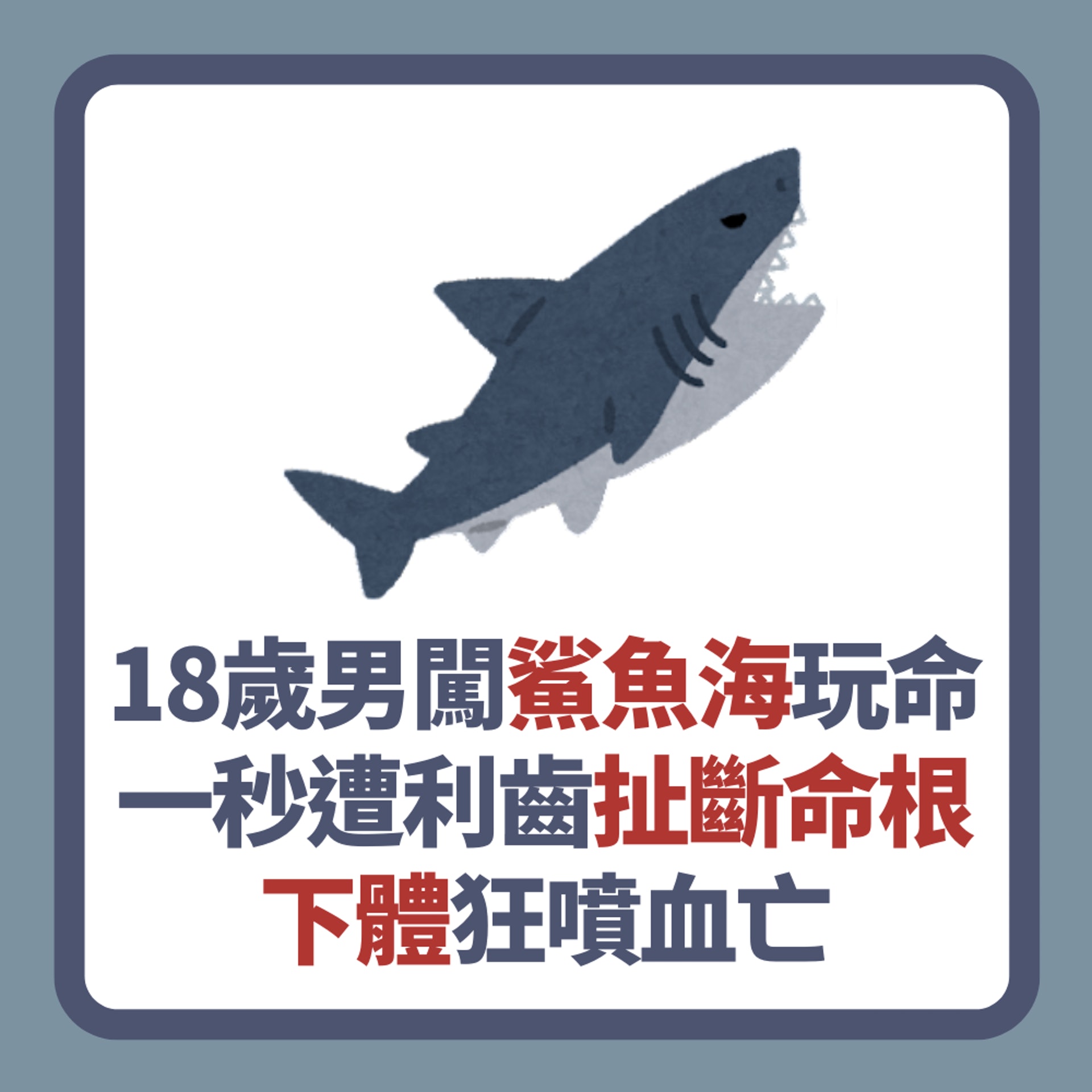 男人最痛!18歲巴西男闖鯊魚海玩命 一秒遭利齒扯斷命根噴血慘死(01製圖) 男人最痛!18歲巴西男闖鯊魚海玩命 一秒遭利齒扯斷命根噴血慘死(01製圖)