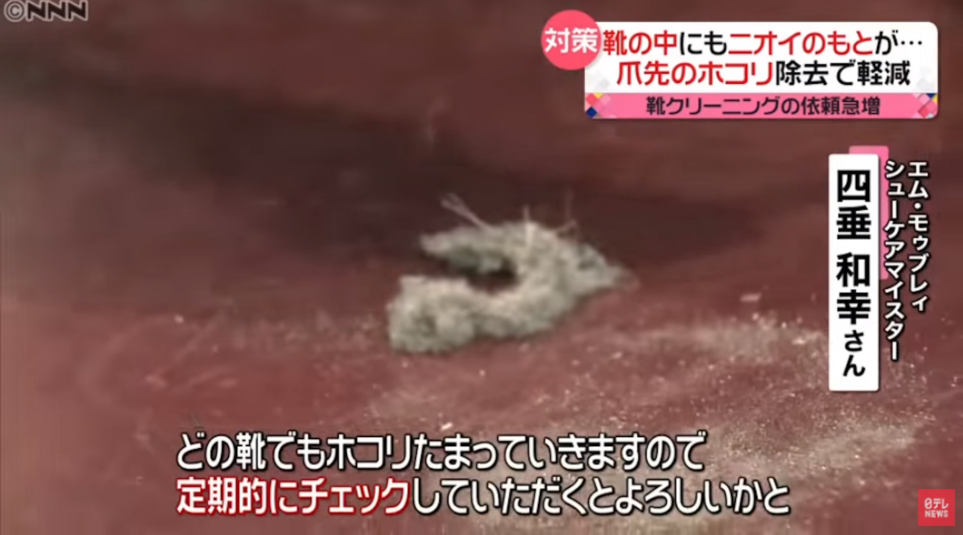 所以應定時檢查,並用牙刷等工具去除塵埃。(YouTube:@日テレNEWS 截圖) 所以應定時檢查,並用牙刷等工具去除塵埃。(YouTube:@日テレNEWS 截圖)