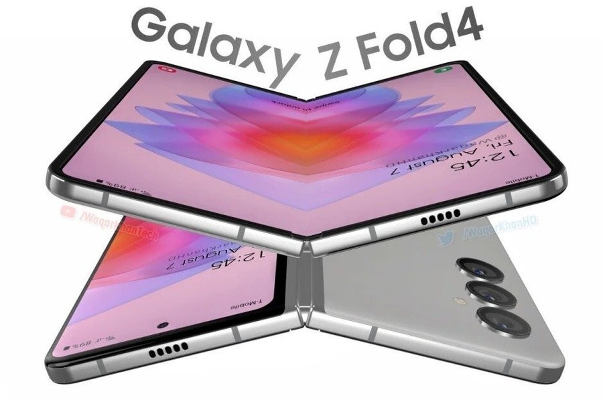 Samsung Galaxy Z Fold4改善主屏摺合表現，更指會用上Snapdragon 8+ 晶片組。（twitter@TechWithAaronHD）