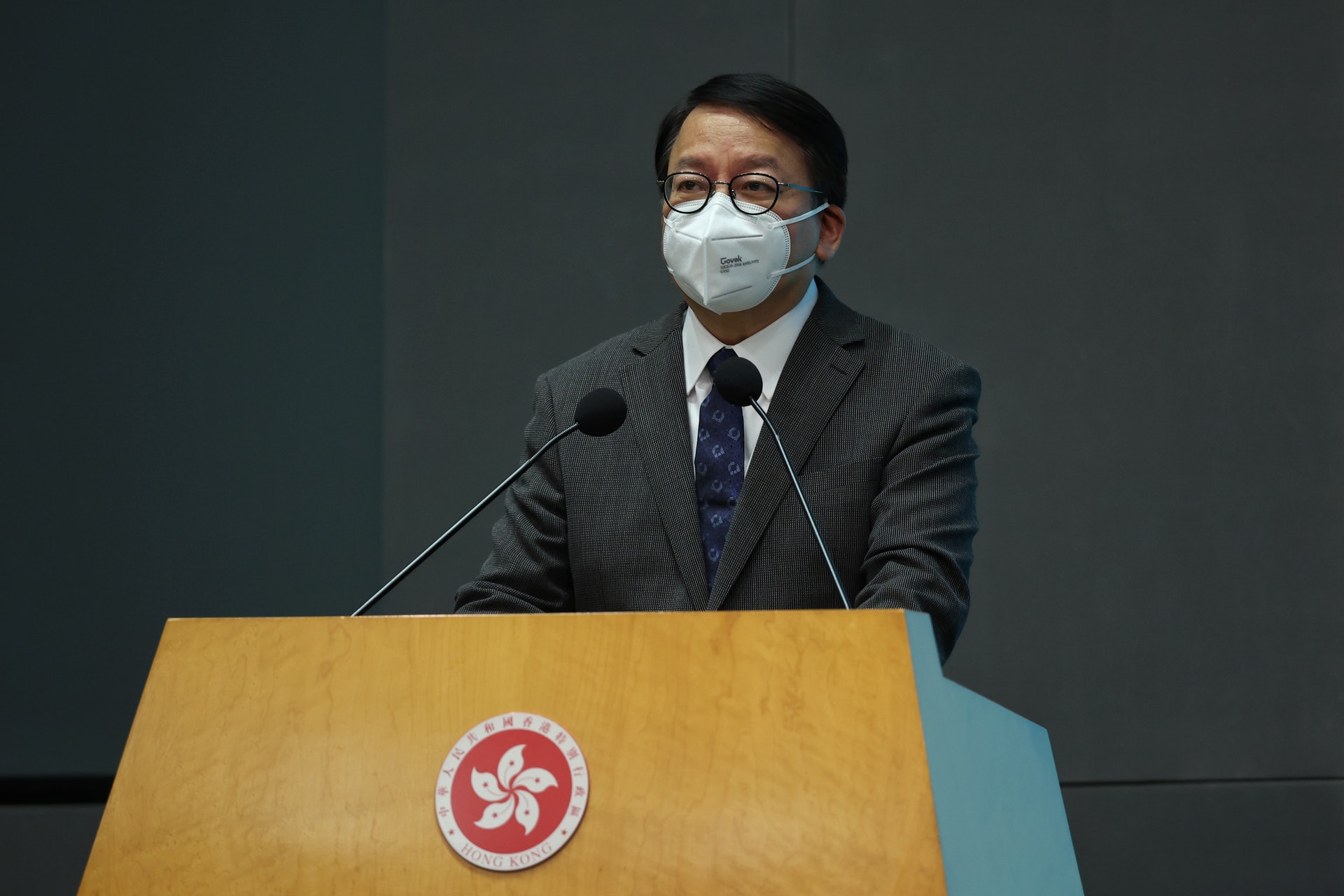 行政長官辦公室主任陳國基太太早前確診2019冠狀病毒病，被列為密切接觸者，正按衞生防護中心指引進行檢疫。（資料圖片）