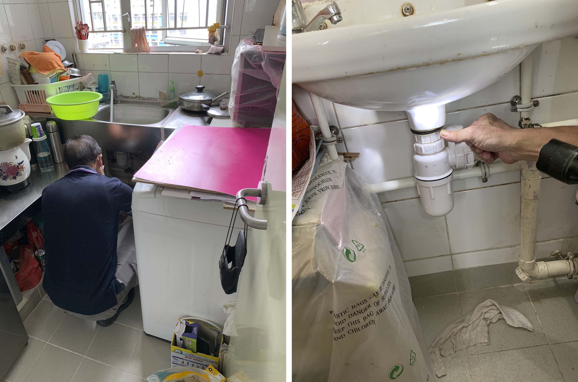 計劃安排技工上門為獨居長者檢查及維修隔氣及排氣管(相片由長安心獨居長者隔氣及排氣管檢查及維修計劃提供)