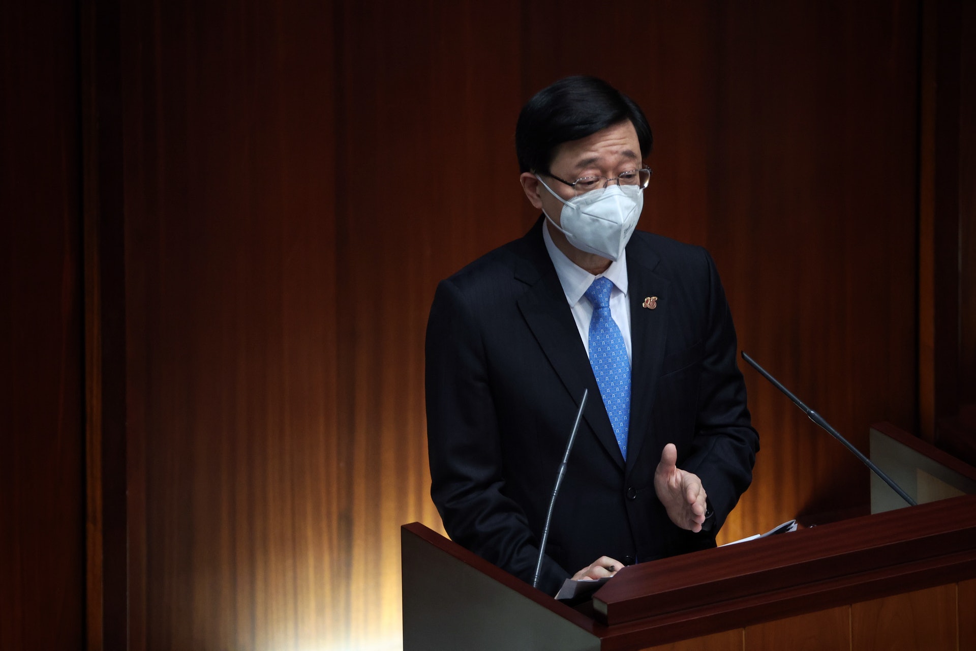 2022年7月6日,特首李家超出席上任後首個立法會答問會。(李澤彤攝) 2022年7月6日,特首李家超出席上任後首個立法會答問會。(李澤彤攝)