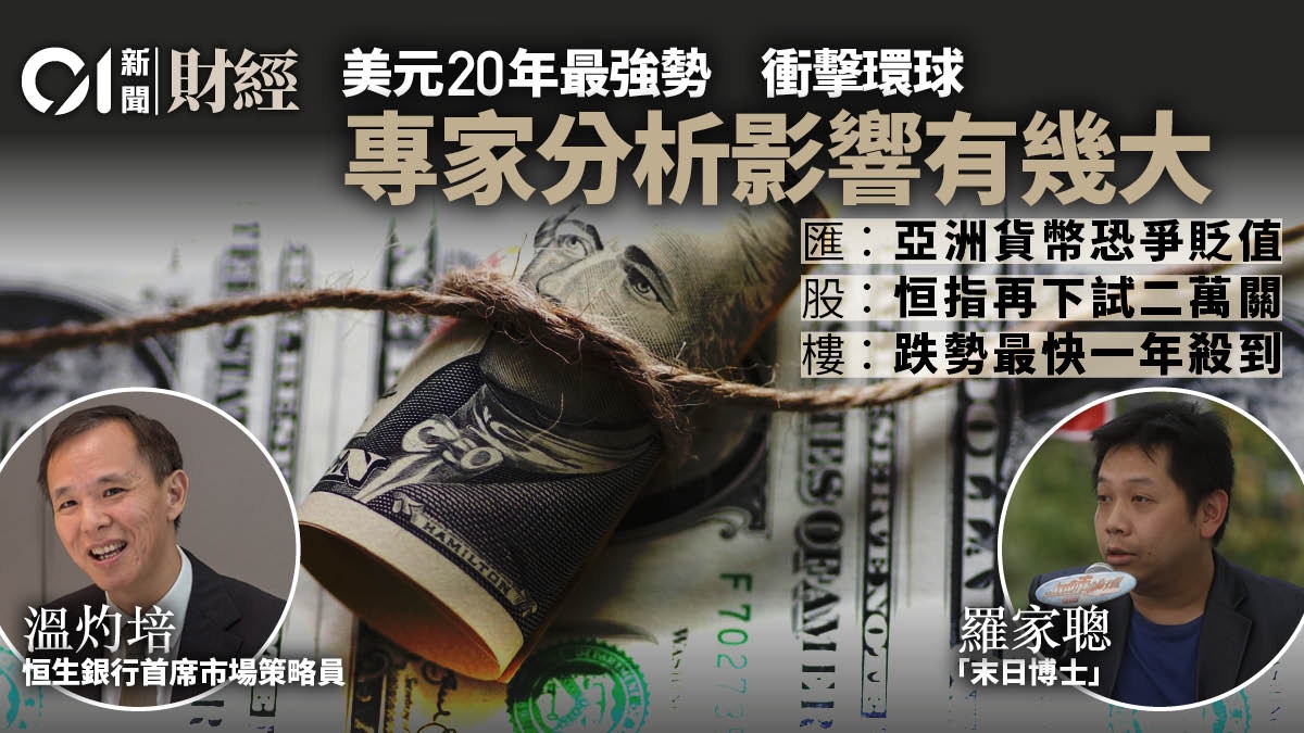 美元破廿年高拆解對股樓影響羅家聰：樓市跌勢最快一年浮現