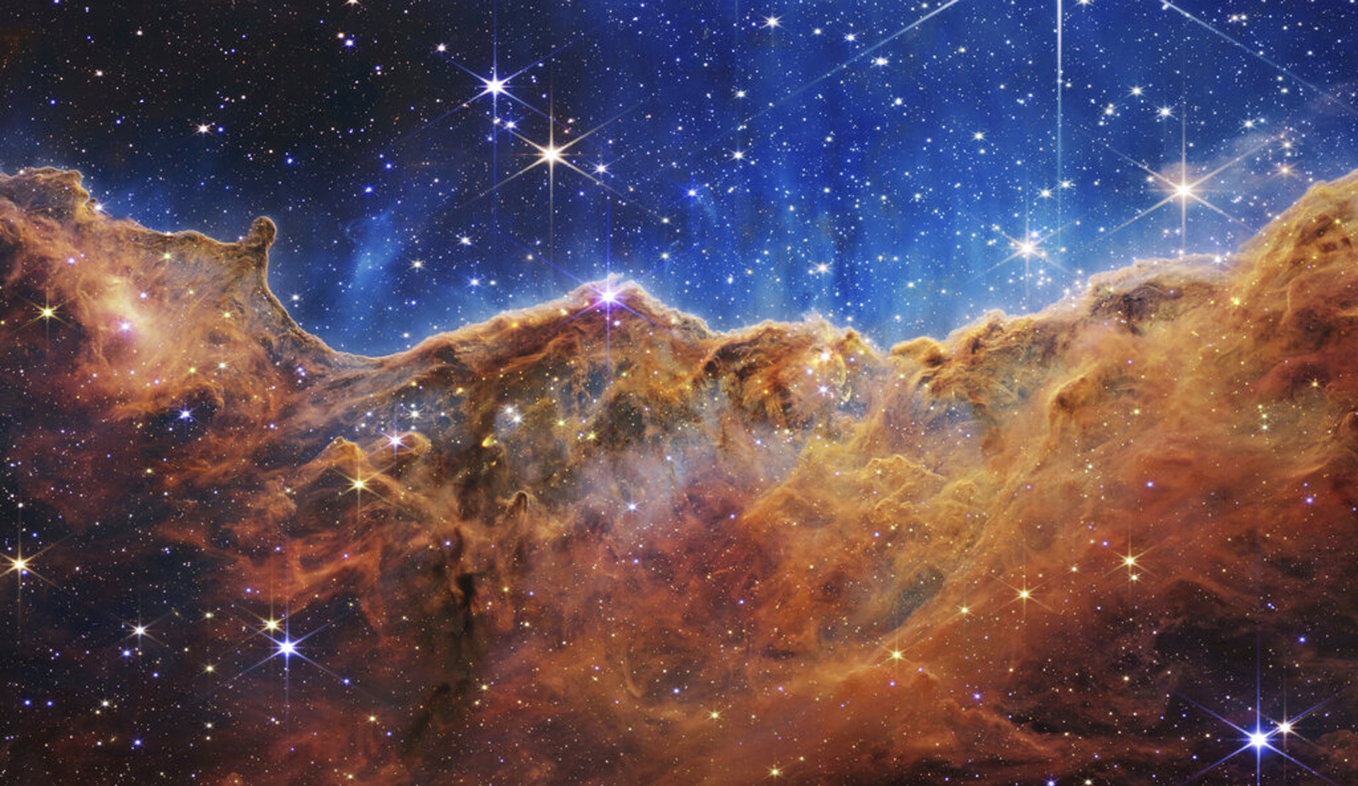 距離地球7600光年的「船底座星雲」,其絢麗、巨大且明亮的星雲相當吸引人,其豐富的內讓容研究人員可以辨別出新生恆星中噴出的氣泡、噴流以及數百顆以前從未見過的恆星。(美聯社) 距離地球7600光年的「船底座星雲」,其絢麗、巨大且明亮的星雲相當吸引人,其豐富的內讓容研究人員可以辨別出新生恆星中噴出的氣泡、噴流以及數百顆以前從未見過的恆星。(美聯社)