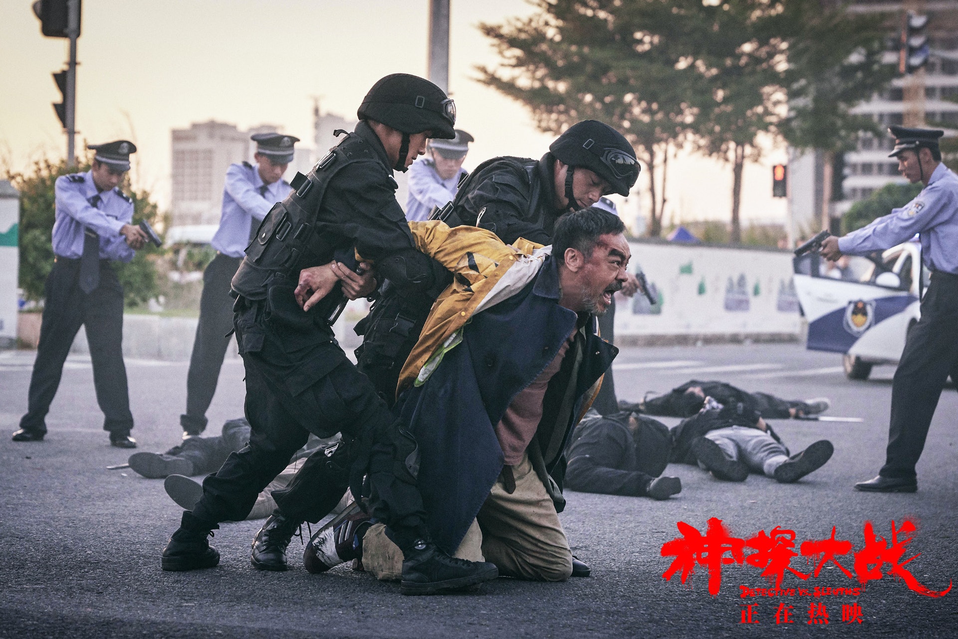 劉青雲的演技再次封神。(《神探大戰》微博圖片) 劉青雲的演技再次封神。(《神探大戰》微博圖片)