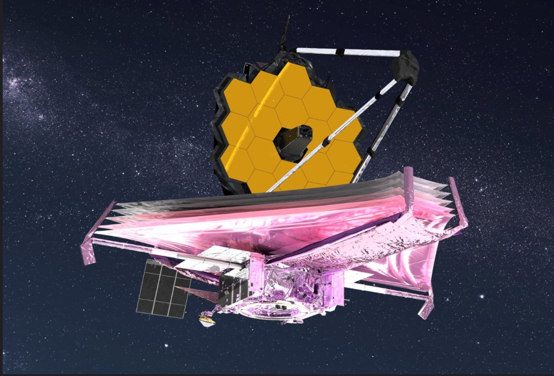 韋伯在距離地球150萬公里的深空,展開為期十年的宇宙觀測計劃。(NASA) 韋伯在距離地球150萬公里的深空,展開為期十年的宇宙觀測計劃。(NASA)