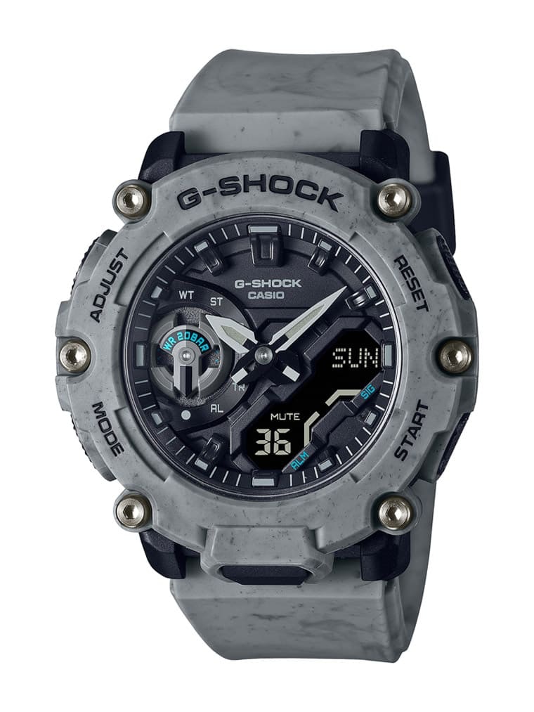 Casio G-Shock Classic schwarz glänzend mit goldfarbenen Zifferblatt  GA-2100GB-1AER