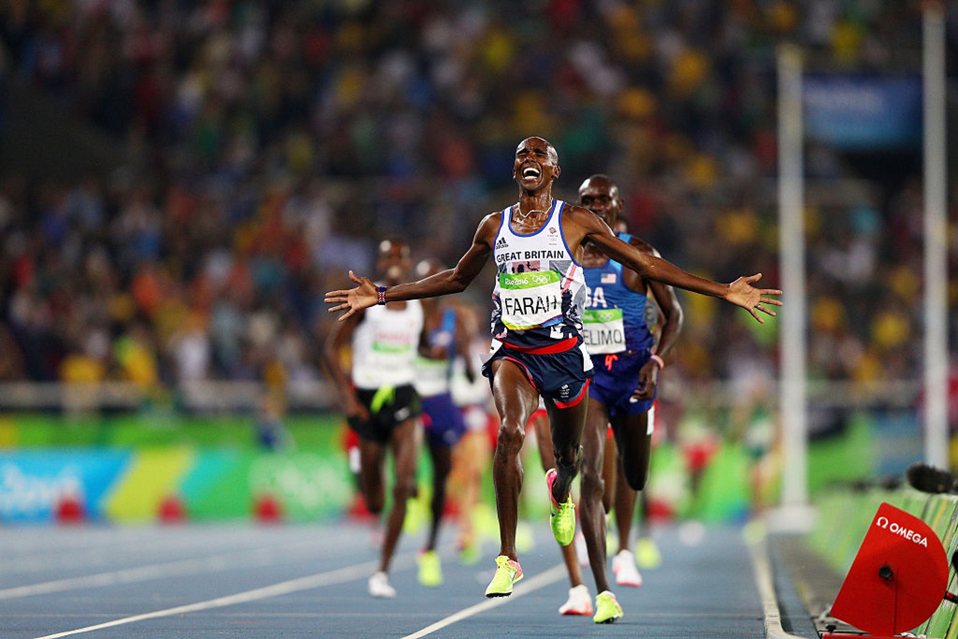 法拉奪得4面奧運金牌,獲譽為英國最偉大奧運田徑選手。(Getty Images) 法拉奪得4面奧運金牌,獲譽為英國最偉大奧運田徑選手。(Getty Images)