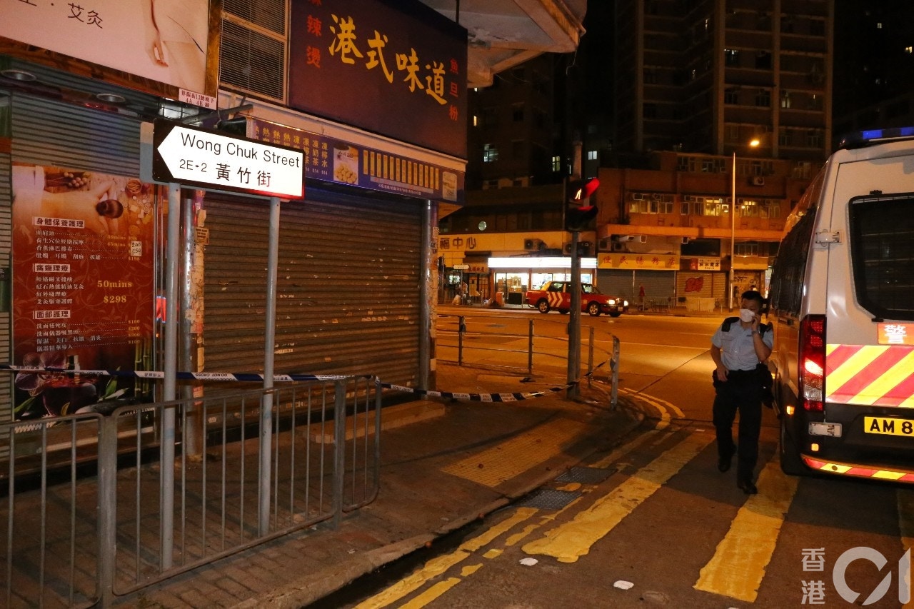 警方封鎖現場調查。（張家豪攝）