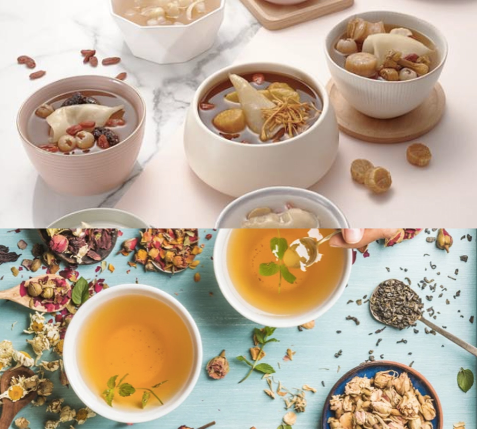近年香港人愈來愈重視日常養生，湯水和花茶是兩種常見的食療之選。（資料圖片）