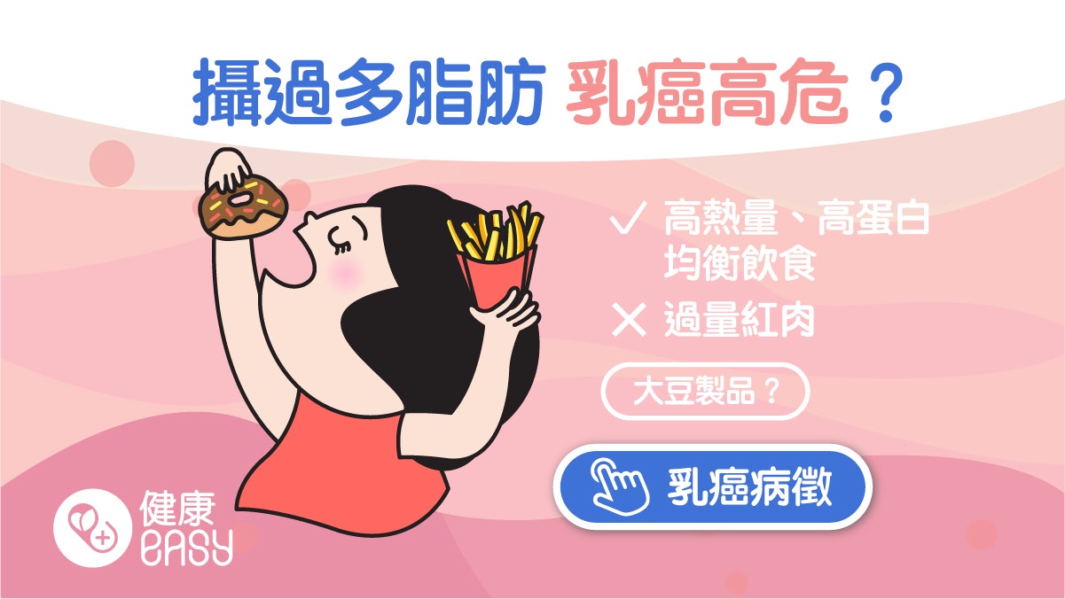 癌症飲食|高油脂食物恐刺激癌化?營養師解答乳癌飲食2大原則 癌症飲食|高油脂食物恐刺激癌化?營養師解答乳癌飲食2大原則
