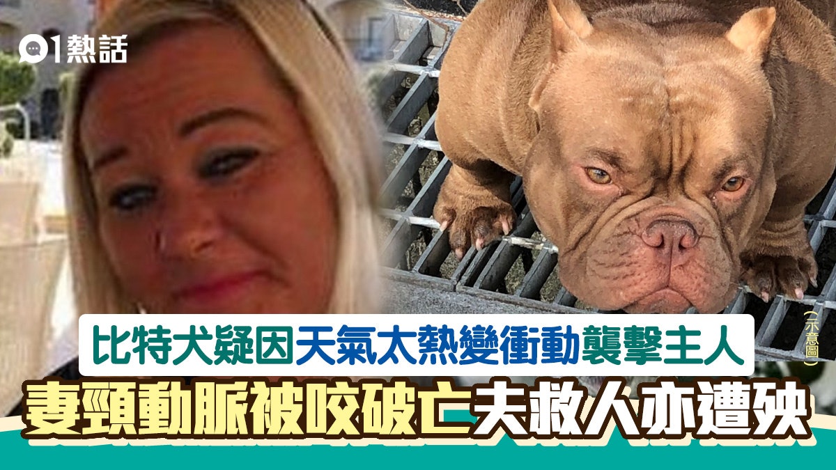 太熱出事 巨型惡霸犬發狂妻被咬頸當場死亡夫救人咬至毀容 太熱出事 巨型惡霸犬發狂妻被咬頸當場死亡夫救人咬至毀容