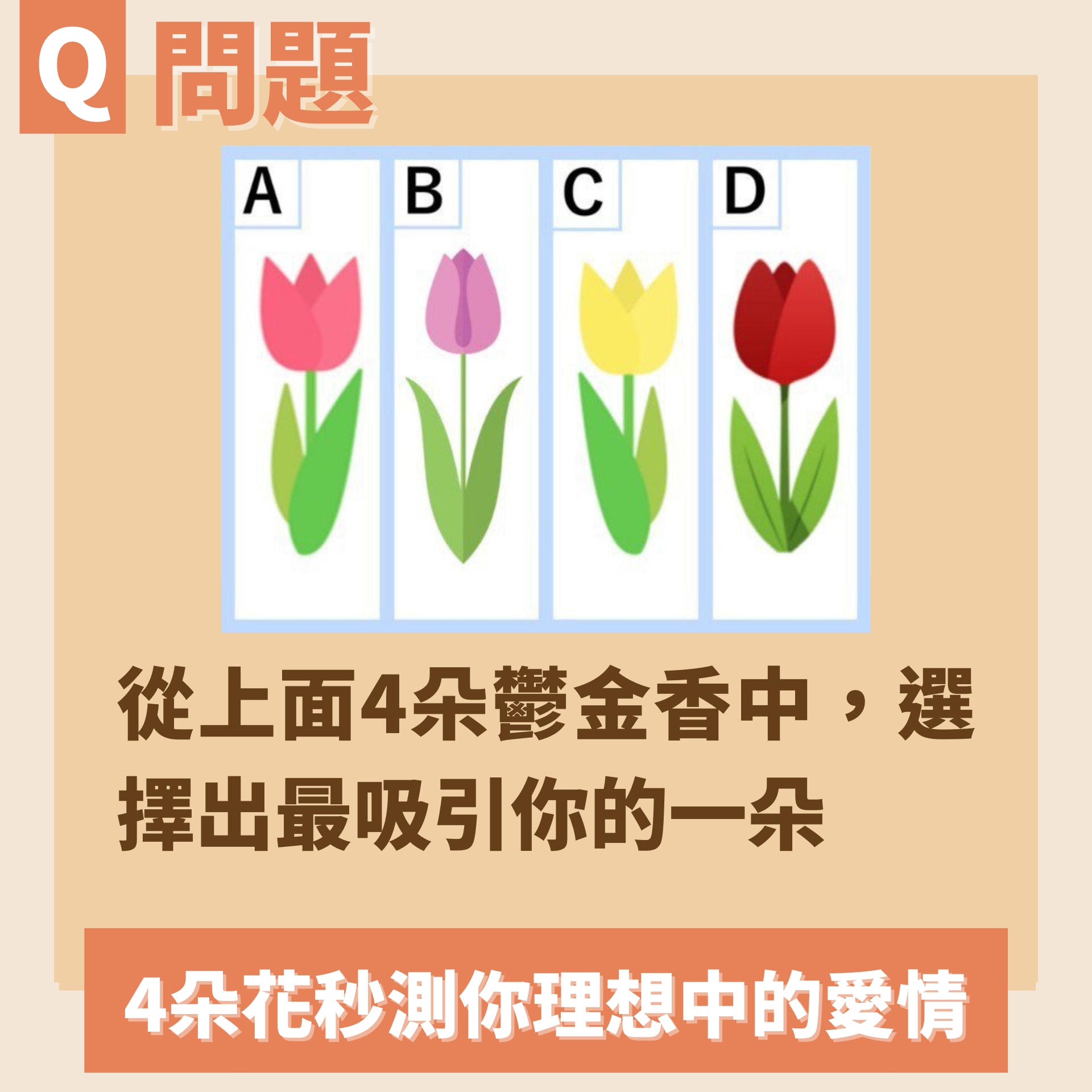 4朵花秒測你理想中的愛情（01製圖／anan）