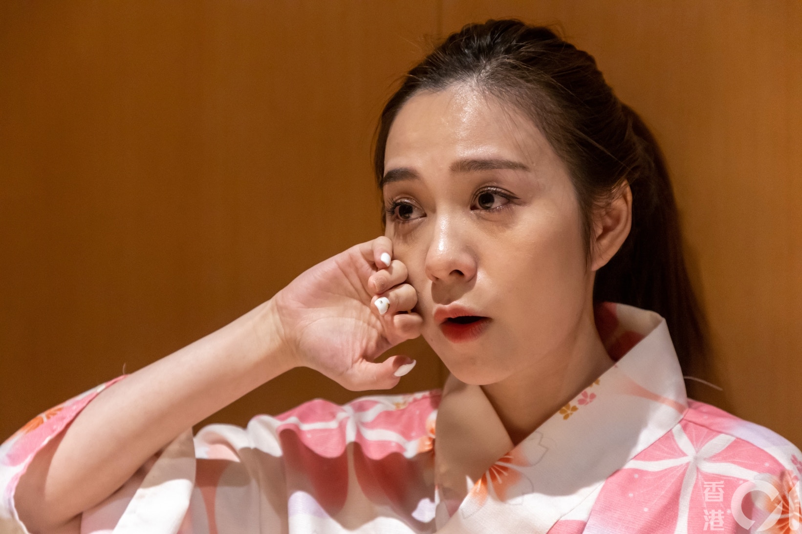 梁茵哭訴舊公司刻薄。（葉志明攝）