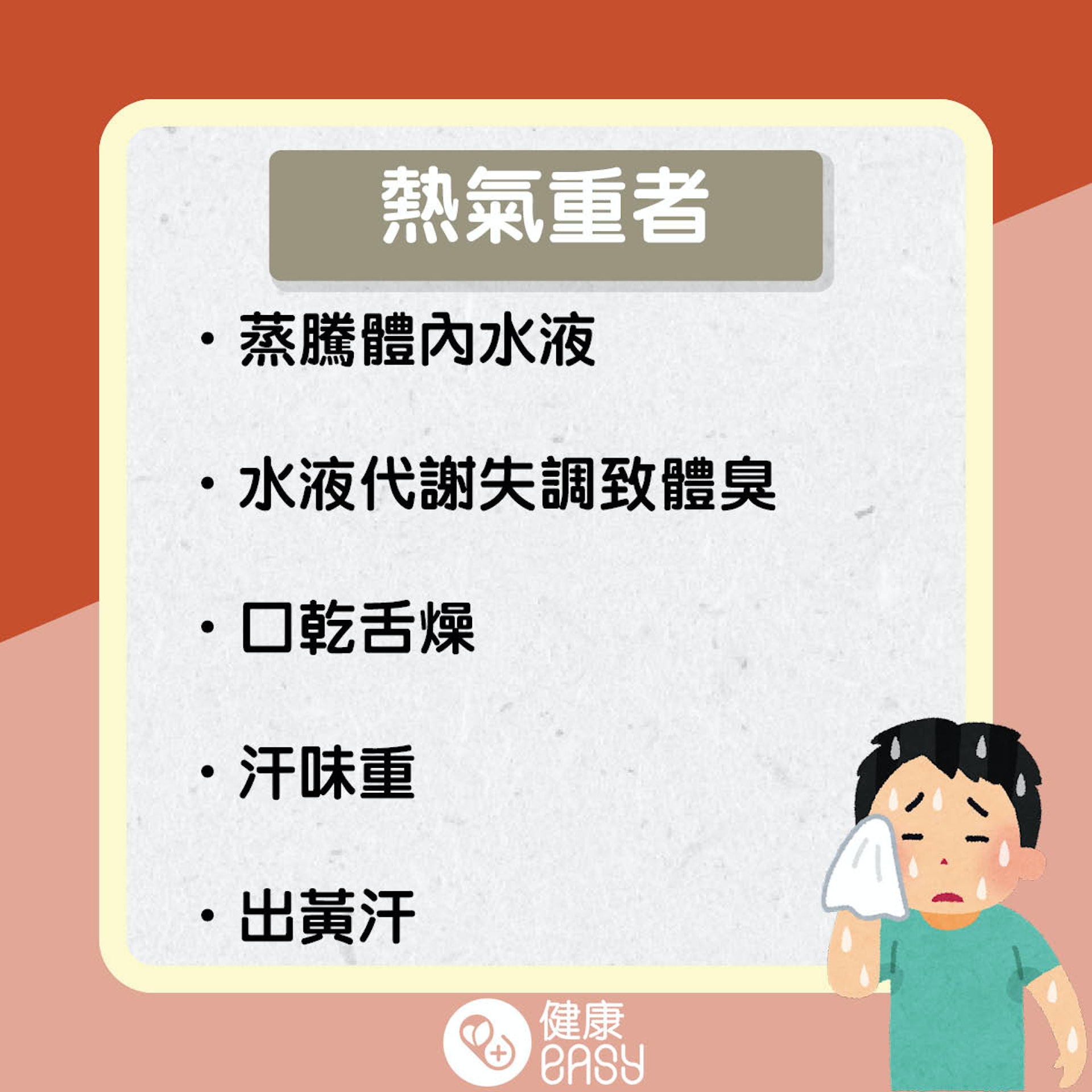 夏日體臭知多啲。(醫師Easy製圖) 夏日體臭知多啲。(醫師Easy製圖)