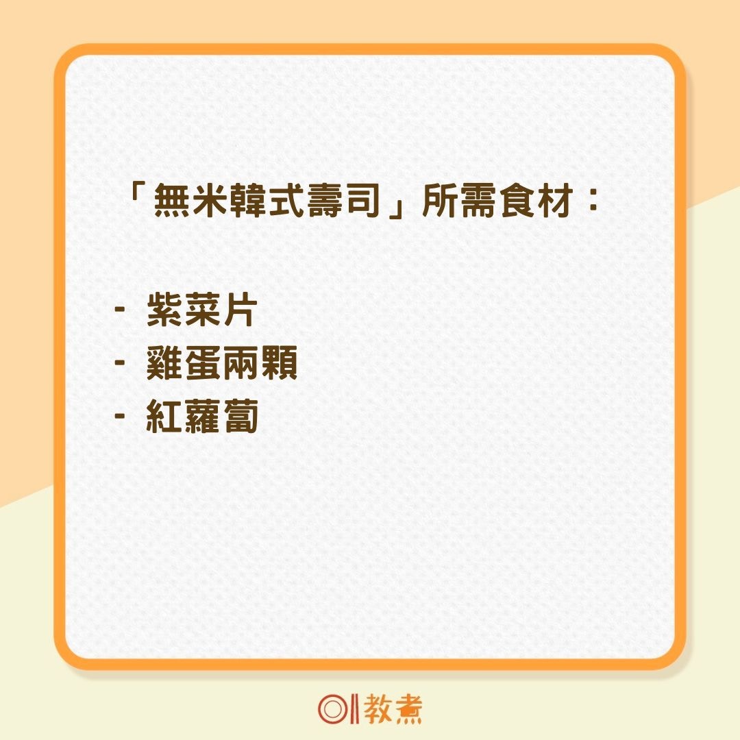 無米韓式壽司食譜（01製圖）