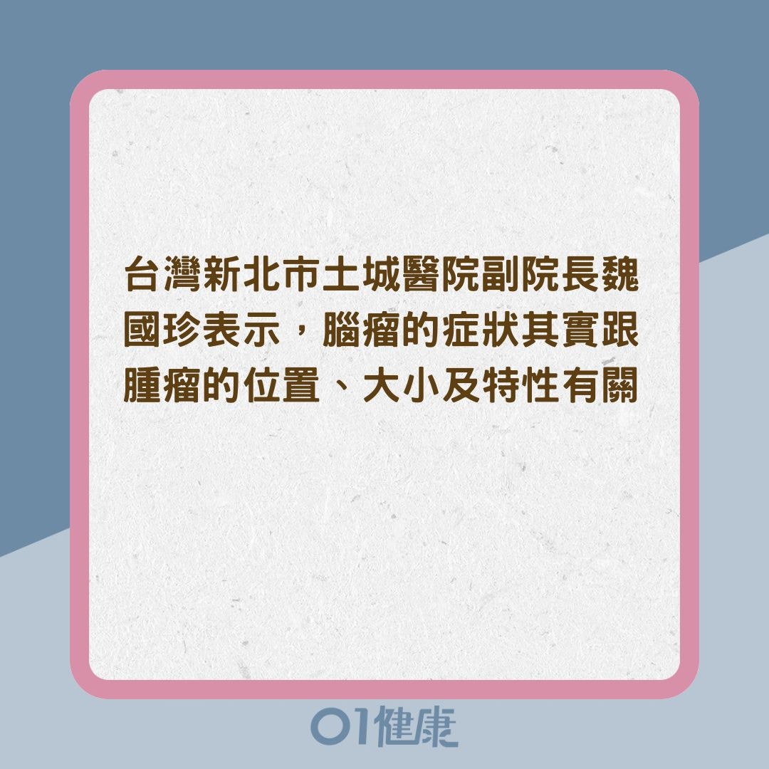 腦瘤會出現哪些症狀？(01製圖)