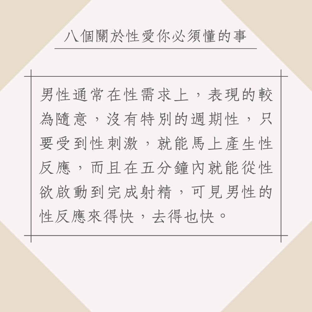 八個關於性愛你必須懂的事（01製圖）