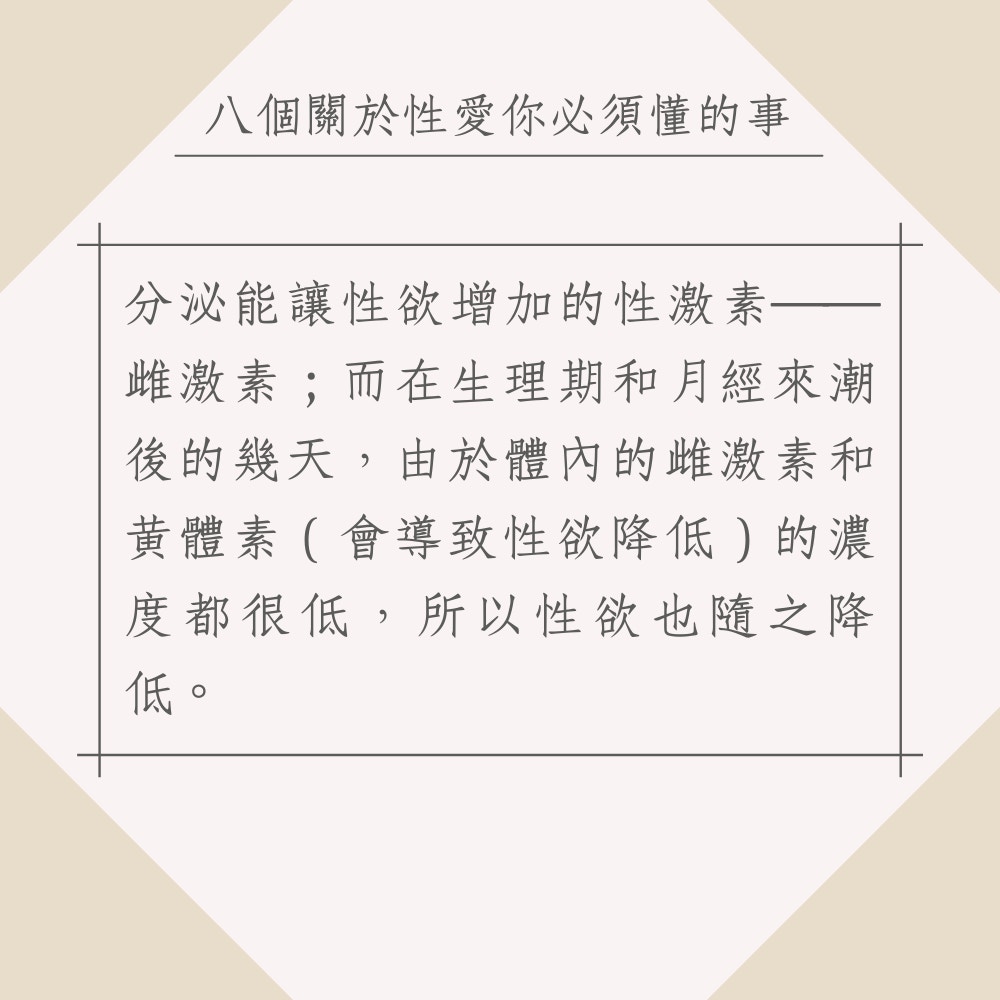 八個關於性愛你必須懂的事（01製圖）