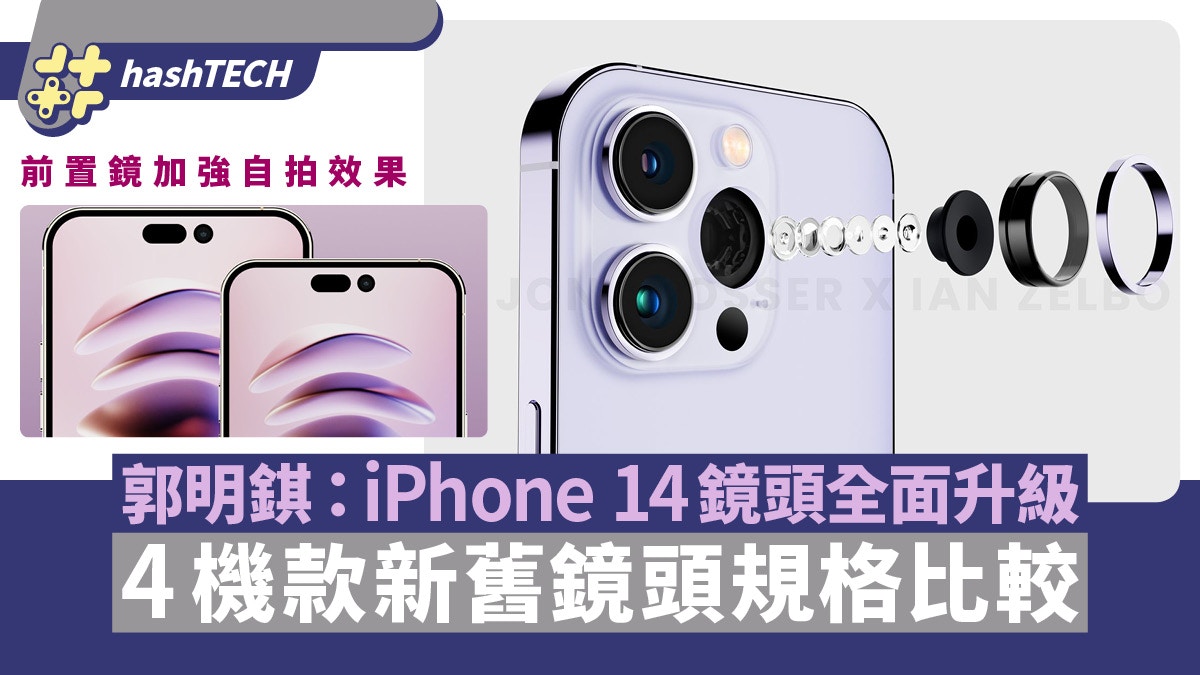 Iphone 14 ｜ Ming-Chi Kuo: Comparison of the new and aged lens specifications of 4 versions with a full update of the capturing capabilities