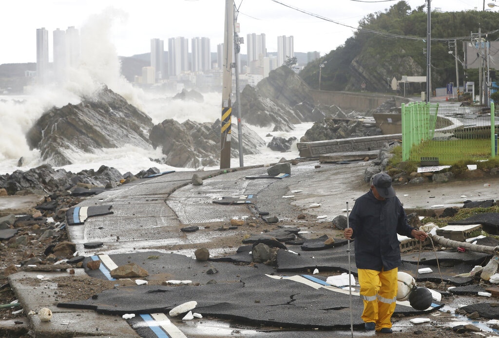 颱風軒嵐諾吹襲韓國10死3傷　地下停車場水浸釀7死
