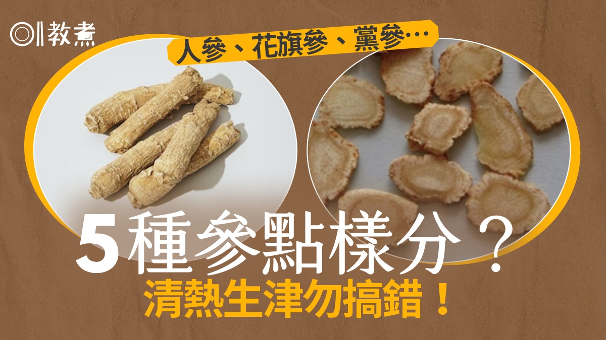 食物冷知識 人參花旗參黨參5種參分清功效特點清熱養血咪補錯