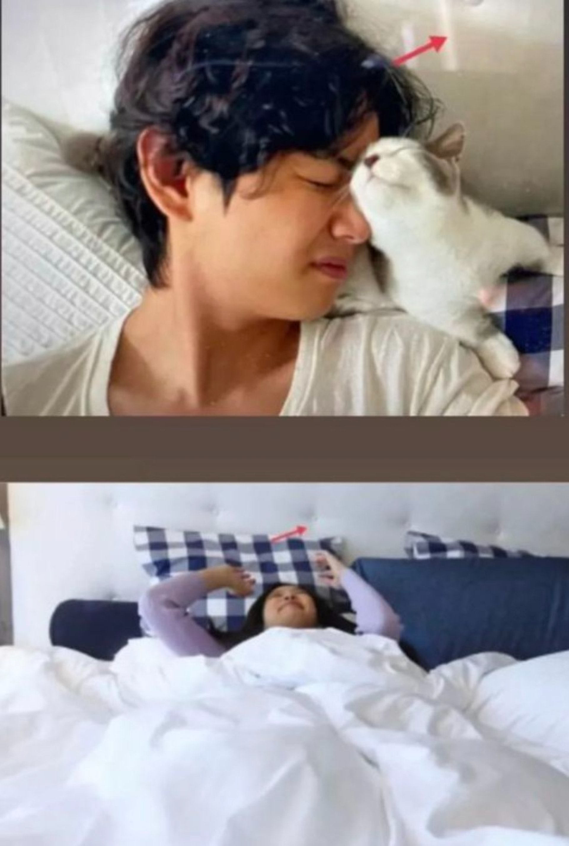有網民對比V的舊自拍,發現與Jennie家非常相似。(網上圖片) 有網民對比V的舊自拍,發現與Jennie家非常相似。(網上圖片)