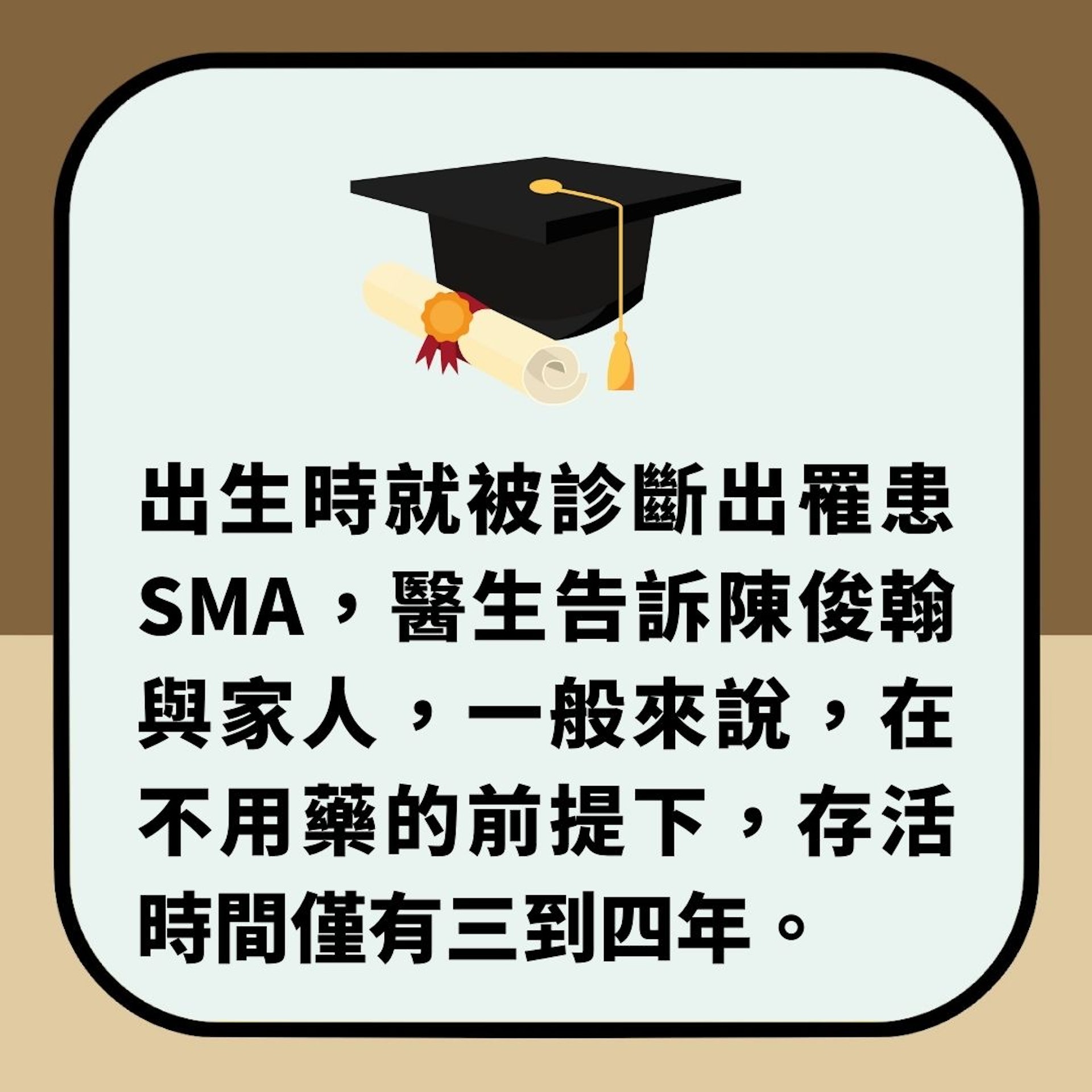 誓不低頭｜台男患萎縮症全癱　再遇火災致雙腿截肢　今獲法學博士（01製圖）