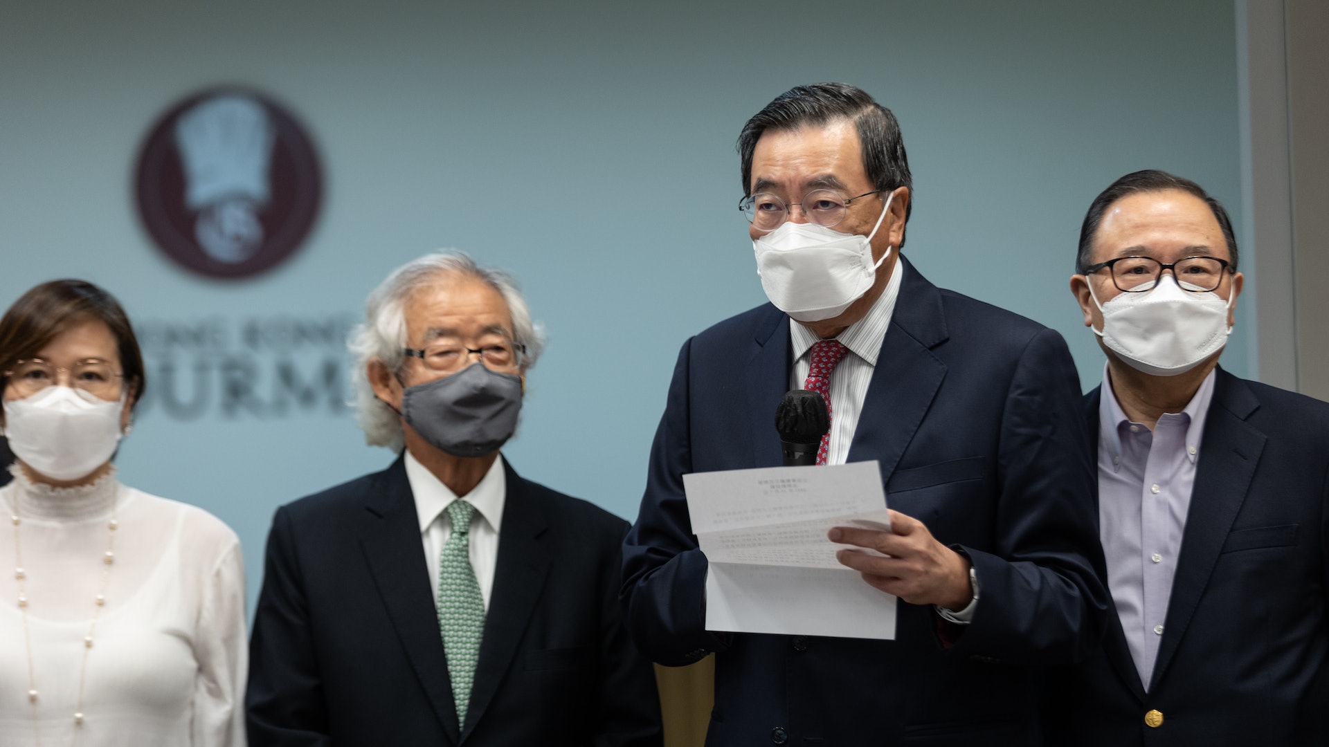 立法會餐廳開幕,左起梁美芬、羅友禮、梁君彥及廖長江。(梁鵬威攝) 立法會餐廳開幕,左起梁美芬、羅友禮、梁君彥及廖長江。(梁鵬威攝)