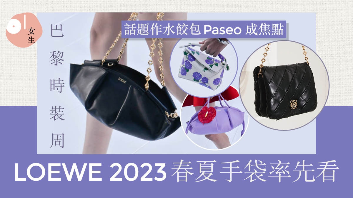 LOEWE 手袋 Authentic LOEWE Wavy Gold Hardware Shoulder Strap Blue