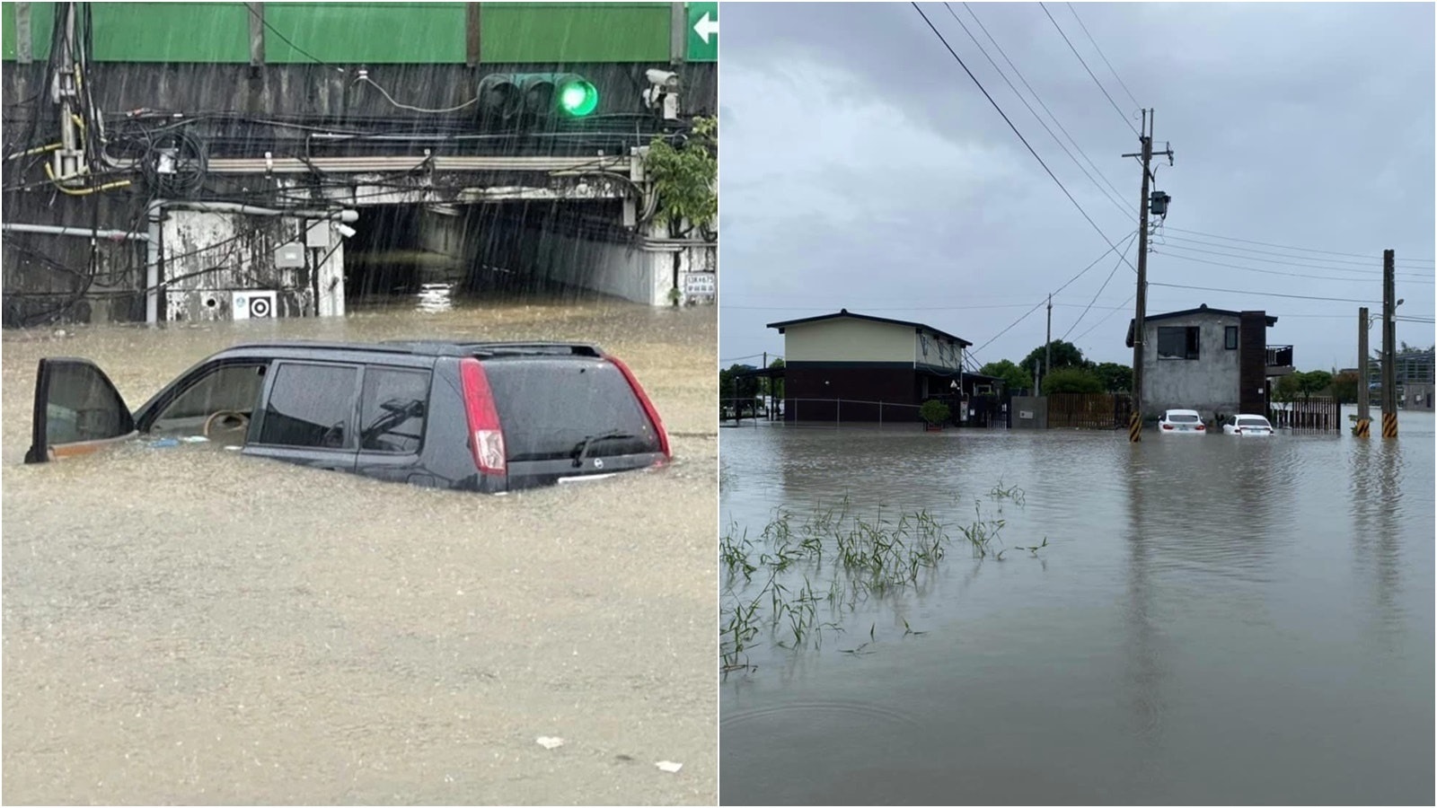 納沙颱風|台灣暴雨成災多區嚴重水浸 宜蘭旅客被困民宿 納沙颱風|台灣暴雨成災多區嚴重水浸 宜蘭旅客被困民宿