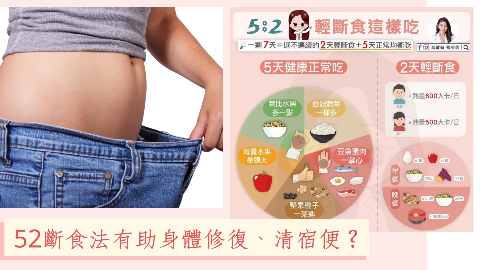 減肥|營養師推薦52斷食法 養出易瘦體質 效果不輸168更易執行 減肥|營養師推薦52斷食法 養出易瘦體質 效果不輸168更易執行