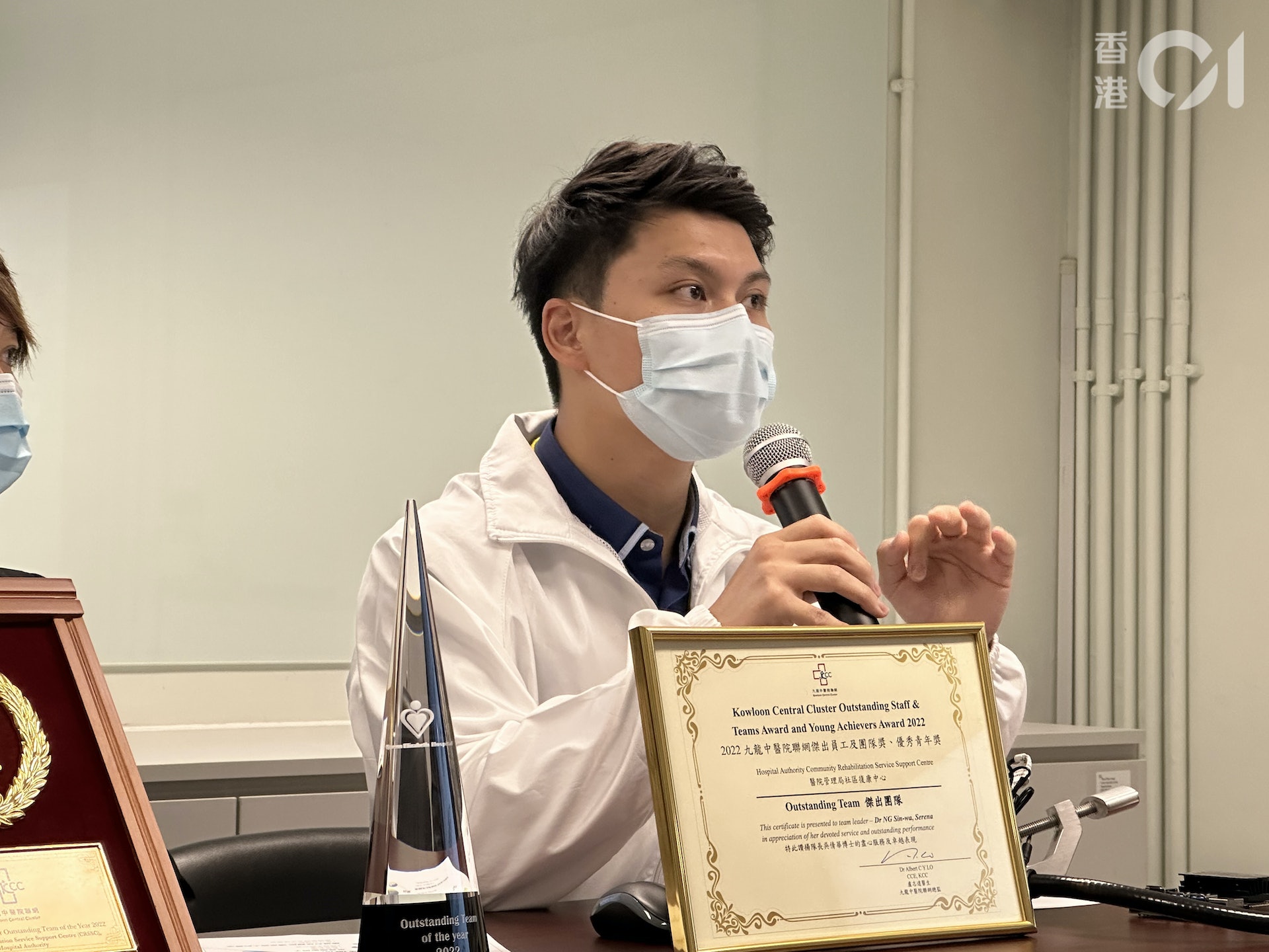 醫管局社區復康中心助理經理(科技)余經邦表示,研發以上3項工具時,必須分秒必爭,需追趕病人身體的變化速度。(黃煦緻攝) 醫管局社區復康中心助理經理(科技)余經邦表示,研發以上3項工具時,必須分秒必爭,需追趕病人身體的變化速度。(黃煦緻攝)