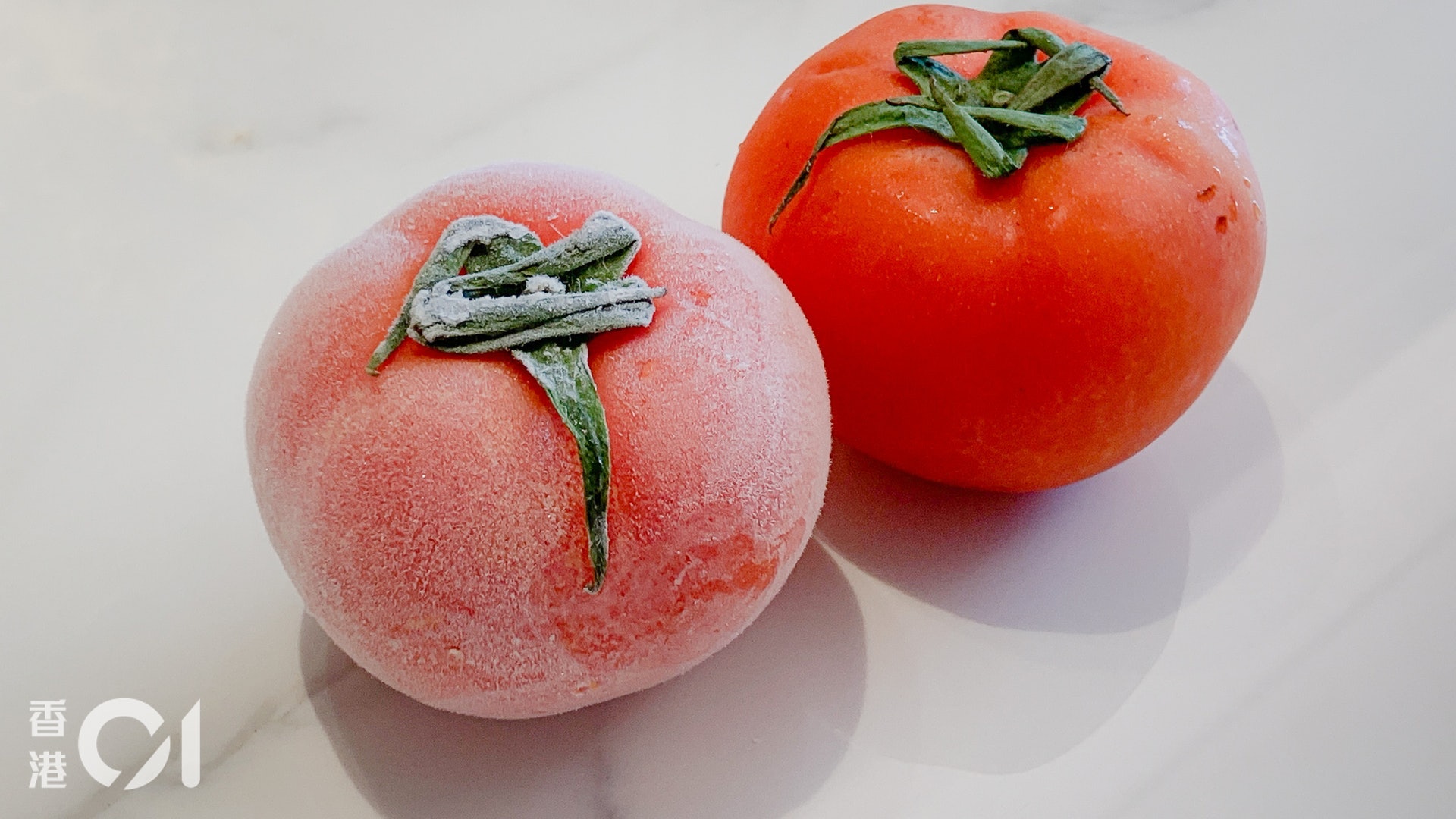 有讀者表示,番茄放在雪櫃內而非冰格,只要短短兩天,就結冰了!(資料圖片) 有讀者表示,番茄放在雪櫃內而非冰格,只要短短兩天,就結冰了!(資料圖片)