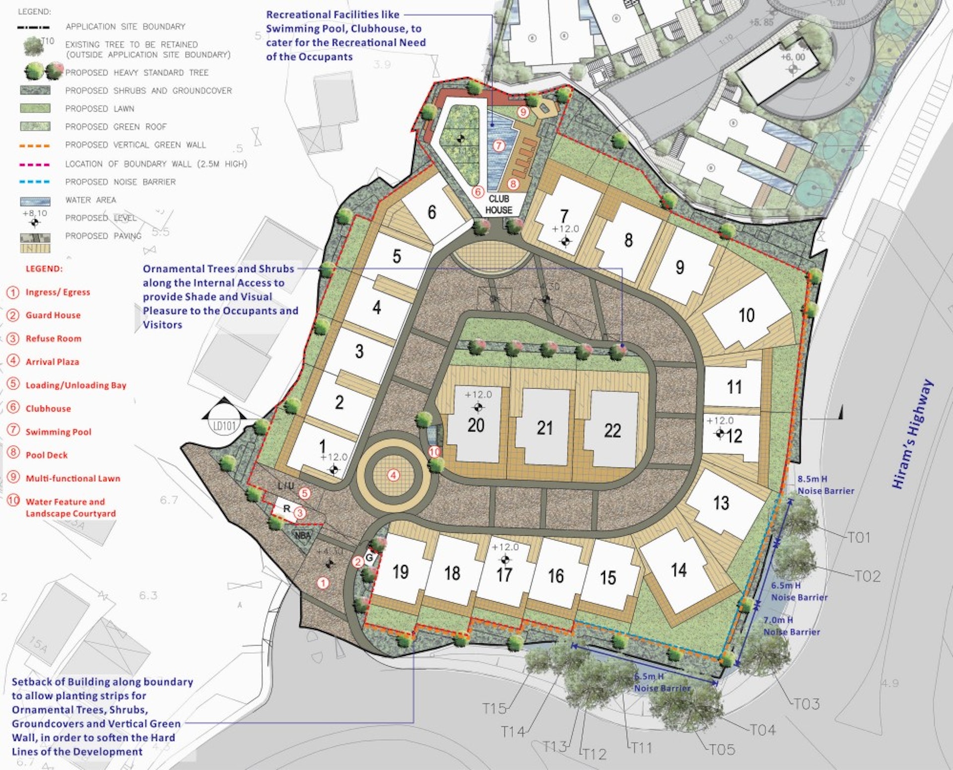The Ho Chung site in Sai Kung is divided into two plots in the north and south for development.  (Information from the Town Planning Board)