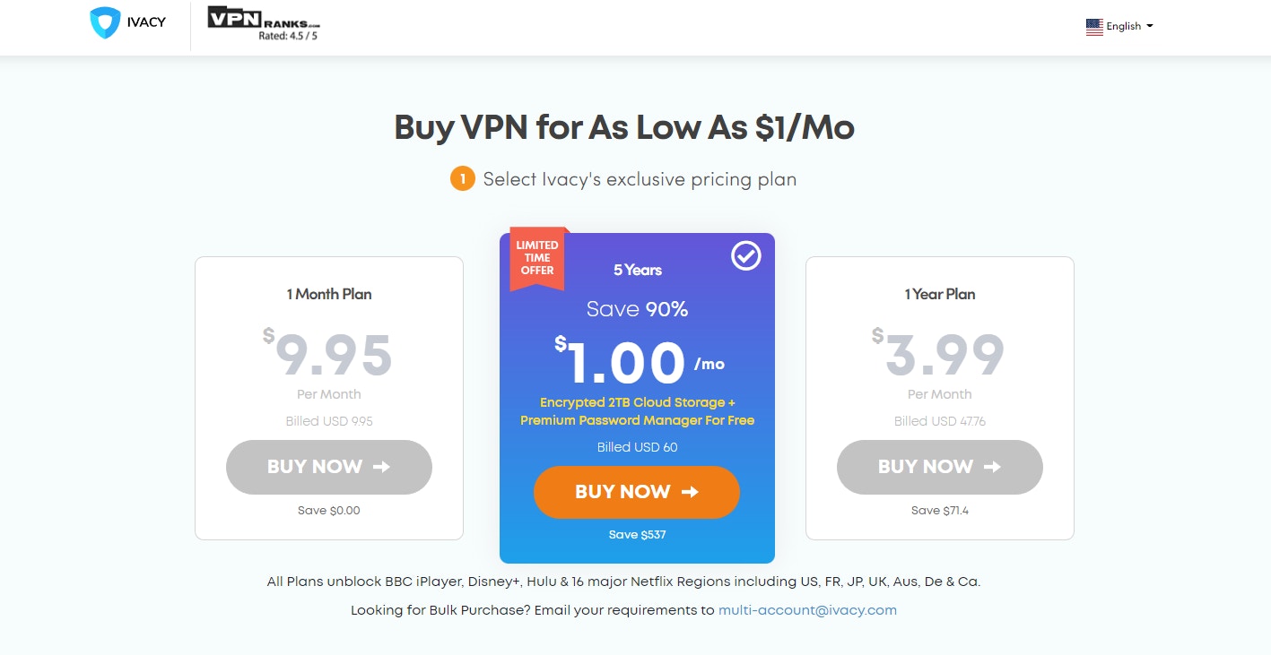 Ivacy Vpn Black Friday優惠每月只要 7 8 一鍵解鎖過千部影片